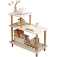 thumbnail image 1 of Coffee Table Living Room Side Table for Couch with Storage Wood Bed Side Table End Table Open Space Storage Rack for Living Room, Bedroom(B,60 * 40 * 75cm), 1 of 1