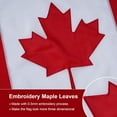thumbnail image 2 of czcpp-Canada Drapeau 3x6 Ft Extérieur, Drapeaux Canadiens Brodés avec 2 Illets en Laiton et Rayures Cousues, Polyester 210D Robuste, 2 of 4