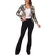 thumbnail image 2 of SACO DE TRABAJO PARA MUJER CHIC INSPIRADO, BLAZER AJUSTADO CON SOLAPA EN V, IMPRESO, ABIERTO, TALLA XL, VERDE OSCURO CON FLORES, 2 of 6