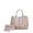 DNL Taupe, variant on MKF Collection Yola Women's Satchel Bag With Wallet, Vegan Leather Denim Look Handbag Purse Set by Mia K
