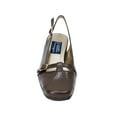 thumbnail image 2 of PEERAGE Louisa Women Extra Wide Width Closed Square Toe Slingback with Buckle Strap in Upper BROWN 5.5, 2 of 6