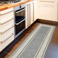 thumbnail image 3 of Ottomanson Border Kitchen Runner Rug 1'10" x 7' - Non Slip Low Pile Carpet, Light Gray, 3 of 15