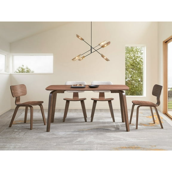 Newboti Casson Walnut Finish Dining Table 615099318163589
