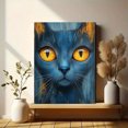 thumbnail image 6 of Qisvanset 12x16 Inch Framed Canvas Wall Art Blue Tabby Cat Cute Pet Lover Home Living Room Bedroom Gift Art, 6 of 8