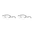thumbnail image 2 of Guardurnaity Gafas de medio marco de Metal Unisex para hombres y mujeres, gafas miopes de cara grande, gafas sin receta para ordenador diario Plata 2piezas, 2 of 6