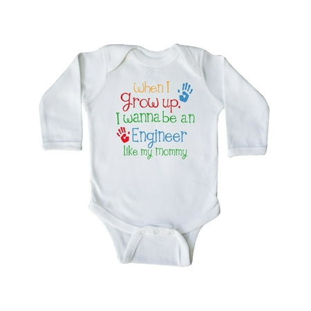 

Inktastic Engineer Like Mommy Gift Baby Boy or Baby Girl Long Sleeve Bodysuit