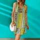 thumbnail image 3 of Vestido De Mujer, Bohemio, Transpirable, Elegante, Cuello En V, Mini Vestido Para Uso Diario ANGGREK AH2833, 3 of 6