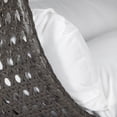thumbnail image 5 of LeisureMod 2 Person Wicker Egg Chair Outdoor Indoor Bedroom Patio Hanging Lounge Swing Hammock Chairs with Black Stand and UV Resistant Cushions (White), 5 of 8