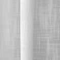 thumbnail image 4 of Melodieux Linen Textured Semi Sheer Voile Curtain, Grommet Top, 2 Panels, White - 52 x 63 inch, 4 of 8