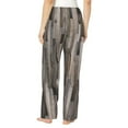 thumbnail image 3 of Bingfone Pajamas For Women,Wooden Texture Pajama Pants With Pockets-Small, 3 of 9