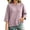 Pink, variant on DYTTDG Women's Waffle Knit 3/4 Sleeve Crew Neck Top | Casual Loose Fit Dolman Sleeve Pullover Blouse, Textured Summer Fall Basic Tee