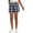 Sky Captain/Bright White, variant on TOMMY HILFIGER Womens Pink Pocketed Drawstring Waist Plaid High Waist Shorts M
