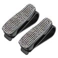 thumbnail image 1 of Unique Bargains 2pcs Visor Glasses Clip Hanger for Car Sun Eyeglasses Mount Ticket Card Clip with Rhinestone Colorful, 1 of 7