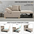 SEJOV Convertible Sofa Bed 4in1 Sofa Beds Chair 3Seat Futon Sofa