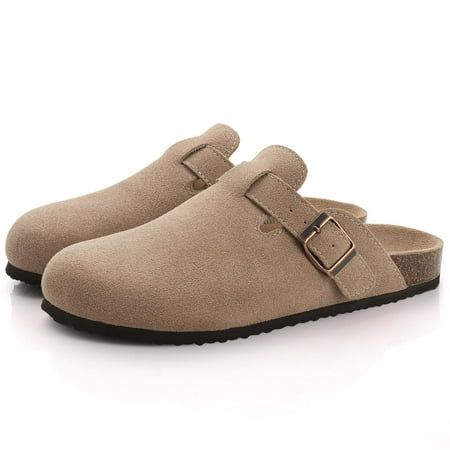 

Litfun Classic cork clogs Women s suede clogs Men s cork insoles Men s comfortable outdoor sports beach slippers One-step potato shoes Evening sandals