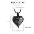 thumbnail image 2 of Love Heart Urn Necklace for Ashes Keepsake Memorial Cremation Jewelry Stainless Steel Angel Wing Ashes Holder Memorial Gift for Loss of Father/Mother/Pet, 2 of 6