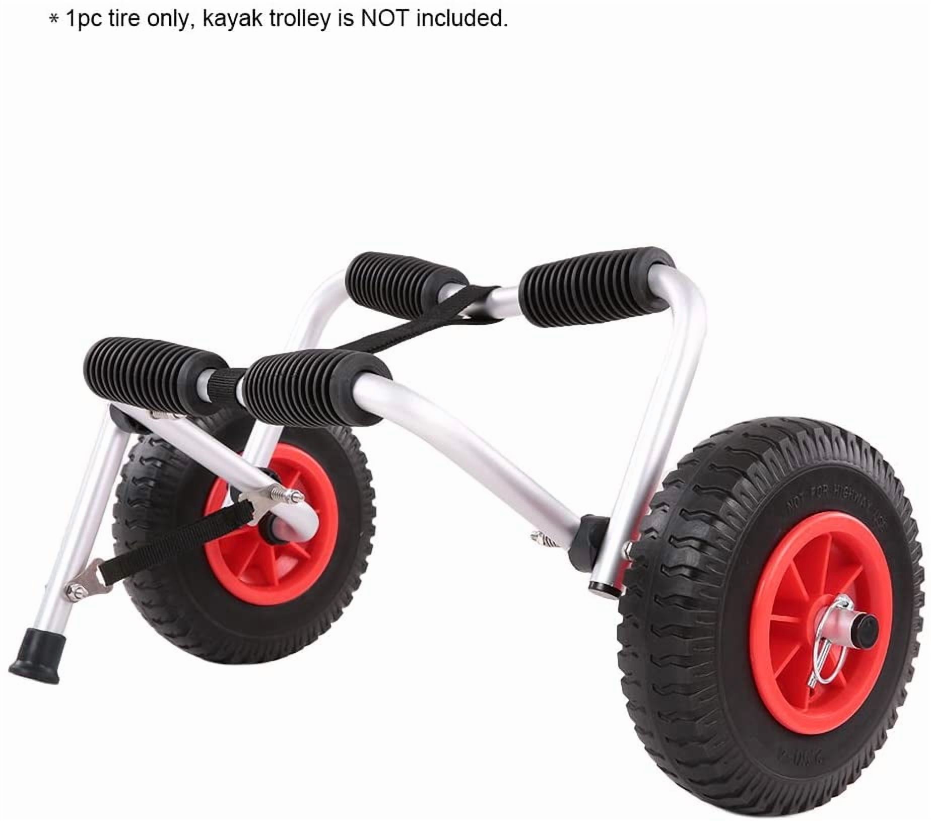 HUIOP Kayak cart Wheel, 1pc 10'' Solid Tire Wheel for Kayak Canoe Trolley Cart Replacement Tire