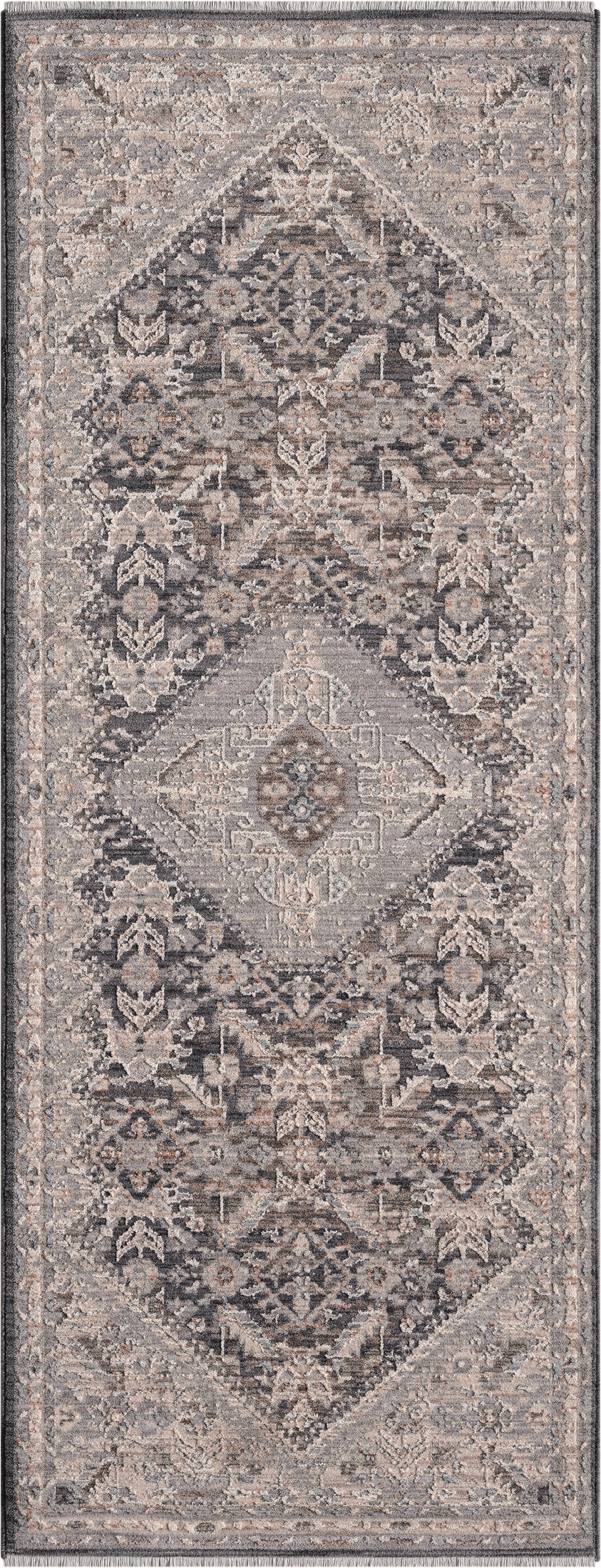 United Weavers Utopia Eugene Oriental Border Runner Rug, Brown, 2'7" x 7'2"