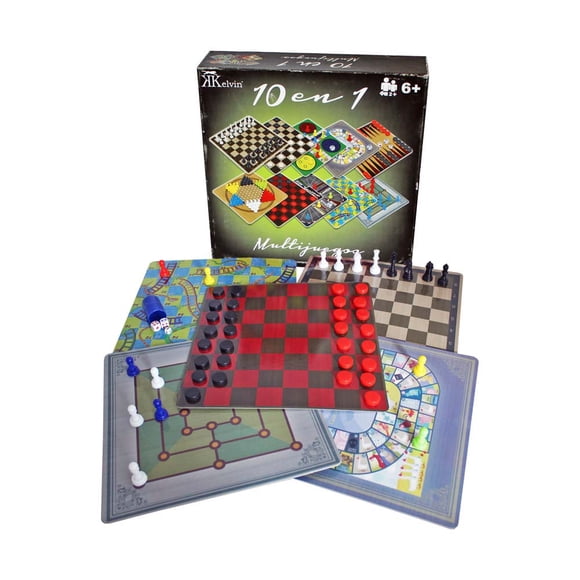 SET MULTIJUEGOS 10 EN 1 CARTON KELVIN Kelvin JMLC27