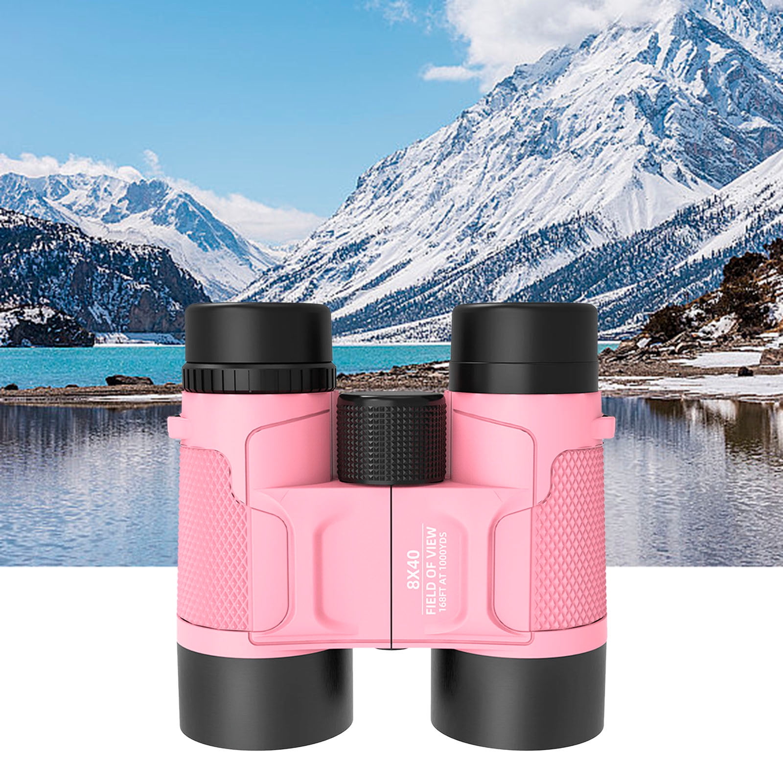 Binoculars - 8x30 Folding Optics, Lightweight Rubber Eyepiece, Educational Outdoor Toy for Bird Watching & Nature Exploration(Pink)