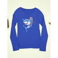 thumbnail image 3 of Cool Cartoon Shark W Jetpack Long Sleeve Toddler -Image by Shutterstock,  4 Toddler, 3 of 4
