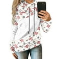 thumbnail image 5 of Fesfesfes Women Hooded Casual Slim Christmas Print Pachwork Long Sleeve Tops Blouse Plus Size $10, 5 of 9