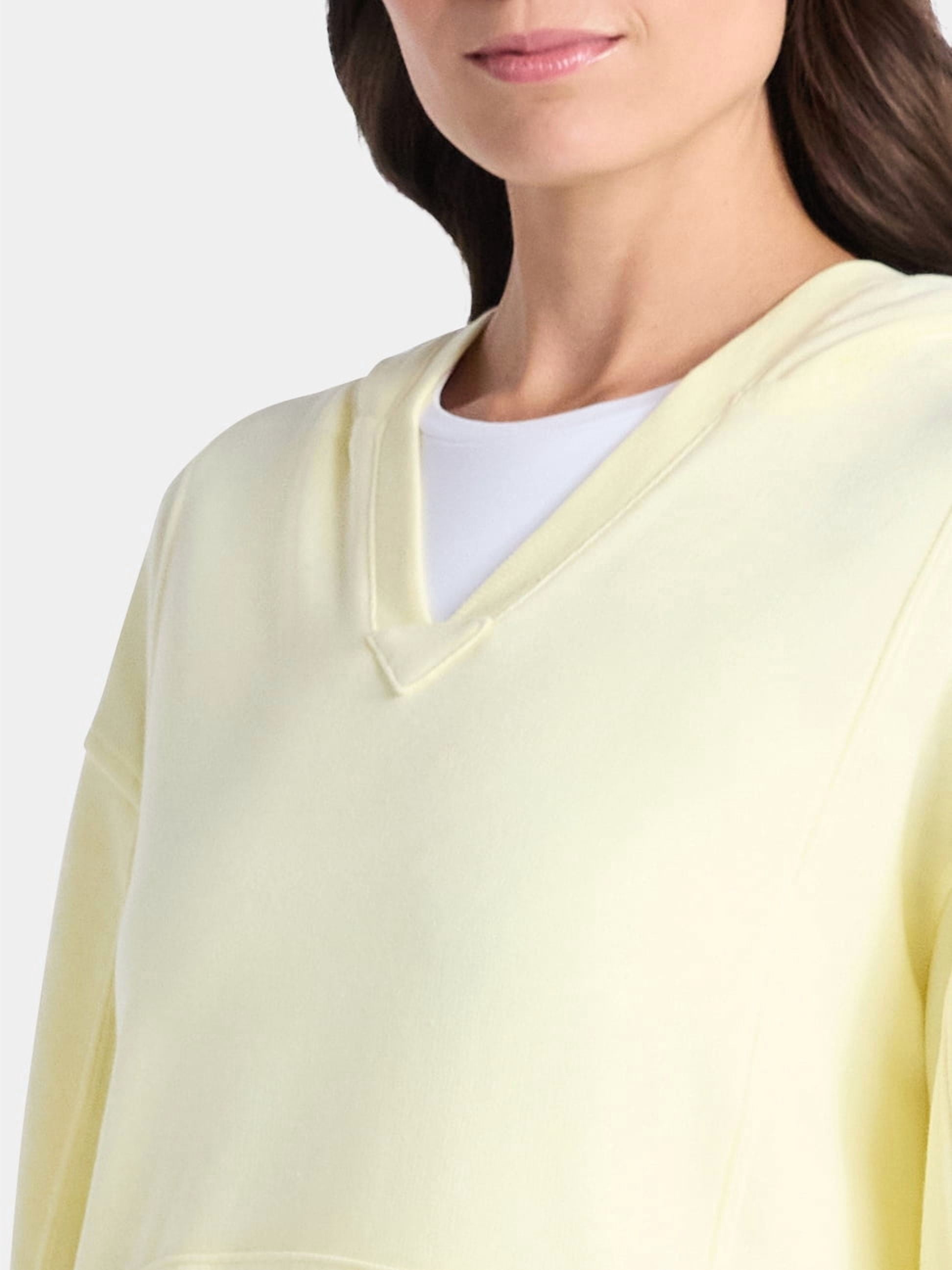 Time and Tru Women's Split Neck Hoodie, Sizes XS-3XL