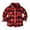 Red, variant on LYHaoo Kids Toddler Flannel Shirt Jacket Plaid Long Sleeve Lapel Button Down Shacket Baby Boys Girls Pockets Shirt Top Coat Outwear School Uniform Sizes 18-24 Months Black