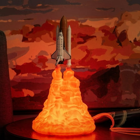 

Caihezhi LED USB Rocket Moon Space Shuttle Lamp Large Capacity Rechargeable Night Light
