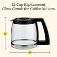 thumbnail image 2 of Cuisinart DCC-2200RC 14-Cup Replacement Glass Carafe, Black, 2 of 6
