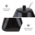 thumbnail image 2 of NUOLUX Simple Ceramic Sugar Bowl Salt Pot Pepper Storage Jar Practical Seasoning Pot Container Condiment Spice Box Holder for Home Kitchen (Black), 2 of 5