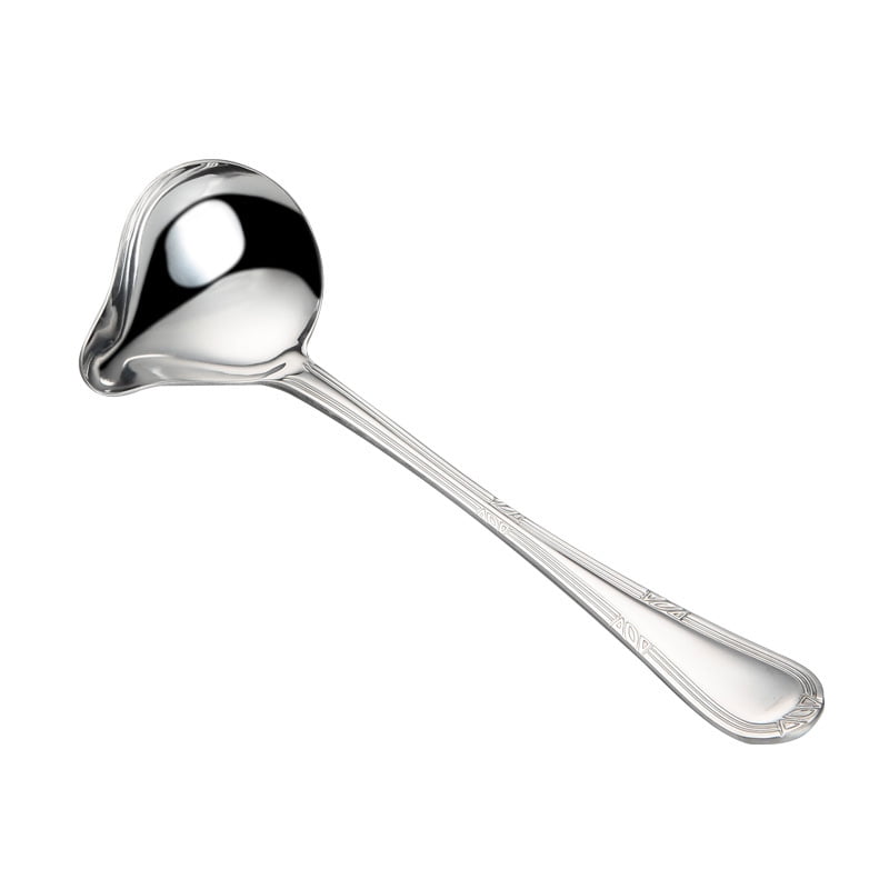 7.5 Inch Small Ladle with Spout Hammered 18\\/10 Stainless Steel Sauce