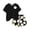 Black, variant on Asxite Girls Summer Outfits Casual Print Short Sleeve Round Neck Tee Shorts Set 2 Piece 3-15 Y