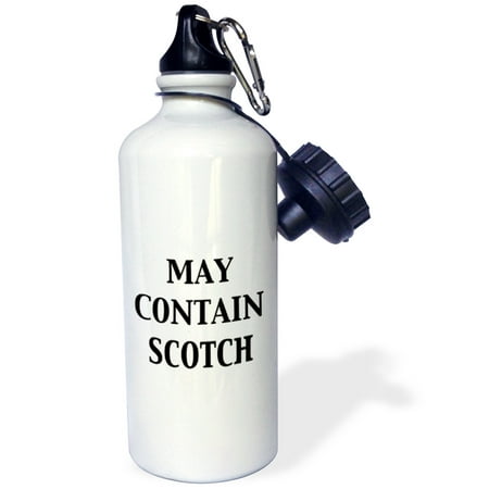 3dRose May Contain Scotch, Sports Water Bottle,