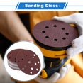 thumbnail image 2 of Unique Bargains 50 Pcs Sanding Discs, 6" 15 Hole 120 Grit Durability Aluminum Oxide Paper Base Red, 2 of 7