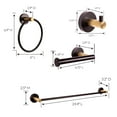 thumbnail image 3 of Design House Kelton 4-Piece Bath Accessory Hardware Set, Matte Black/Satin Gold, 3 of 14