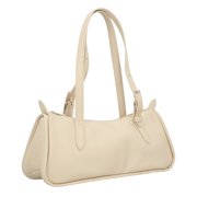 Longchamp Long Leather Shoulder Bag, White