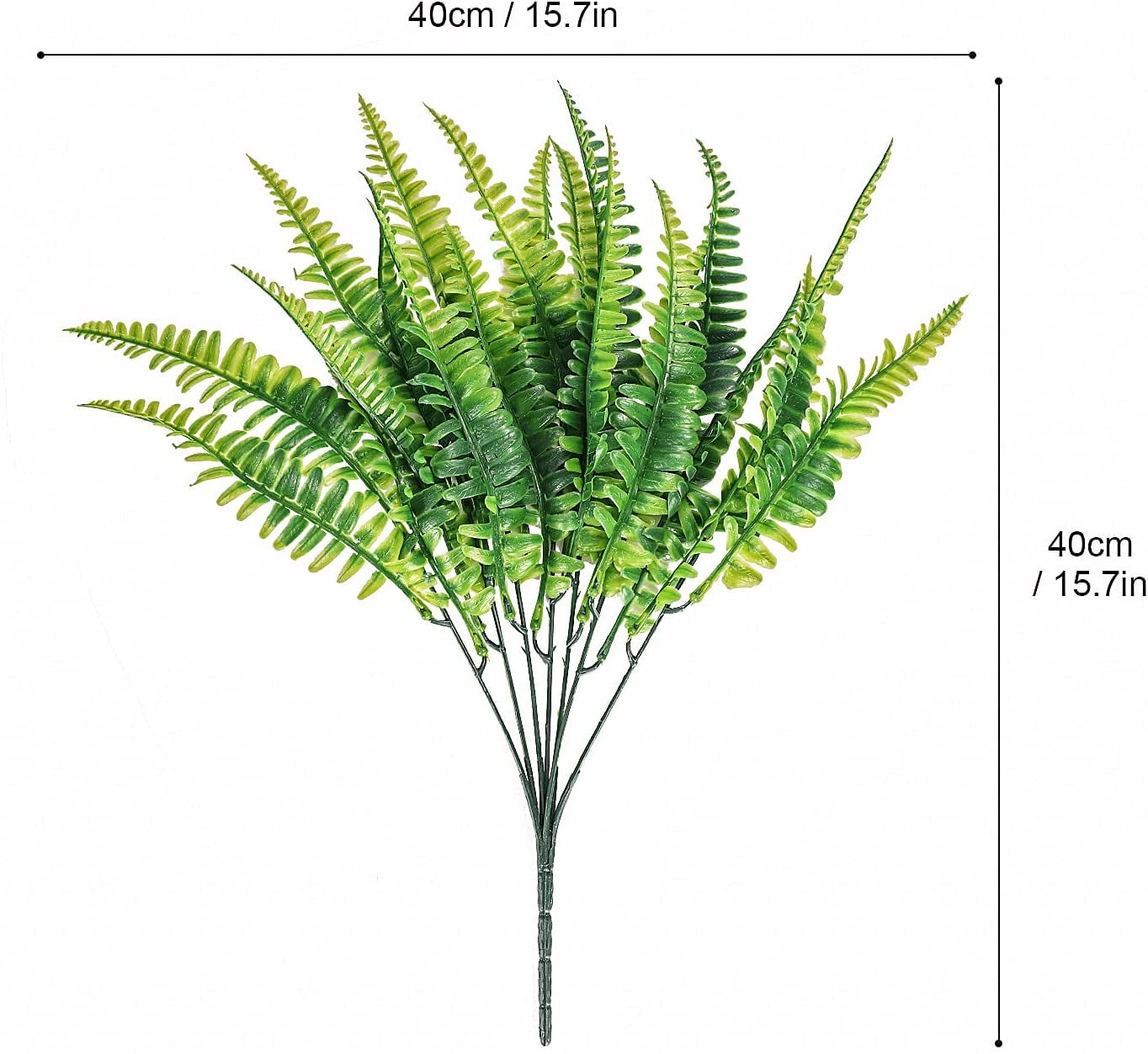 MAMOWEAR Artificial Outdoor Plants UV Resistant No Fade Greenery Fake Boston Fern Bushes Artificial Shrubs for Indoor Outside Home Ground Porch Garden Decor