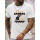 thumbnail image 1 of Camiseta de algodón gráfica de Kansas City, camiseta informal de cuello redondo con patrón del alfabeto, corte regular de verano con camiseta ligeramente elástica para adultos, hombres, mujeres, adole, 1 of 5