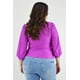 thumbnail image 3 of Blusa de satín con nudo Roman Fashion Tallas Extras 1839 violeta 40 Curvy Plus Size, 3 of 7