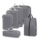thumbnail image 2 of Cubos de Embalaje para Maletas, 6 Uds., Bolsas Organizadoras de Equipaje, Malla para Zapatos, Bolsa de Lavandería, Organizadores de Viaje Imprescindib gris, 2 of 9