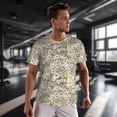 thumbnail image 3 of Wukai Daisy Print Men's Short-Sleeved Mesh T-Shirt,Quick-Dry Short Sleeve Workout T-Shirt-6X-Large, 3 of 8
