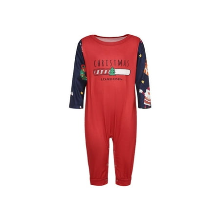 

Jikolililili Christmas Parent-Child Baby Long Sleeve Christmas Parent-Child Printed Housewear One-Piece Pajamas (Baby) Parent-Child Clothes Christmas Family Pajamas on Sale