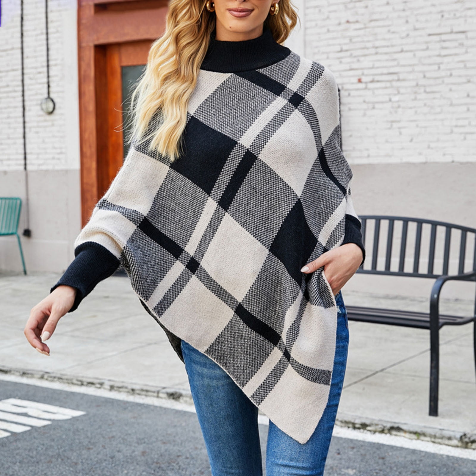 Gray poncho clearance outfit
