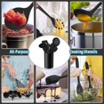 thumbnail image 4 of Juego de utensilios de cocina E-far 23 piezas de silicona negra con soporte, 4 of 7