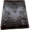 thumbnail image 6 of Floral Leather Longhorn Embossed Wallet, 6 of 11