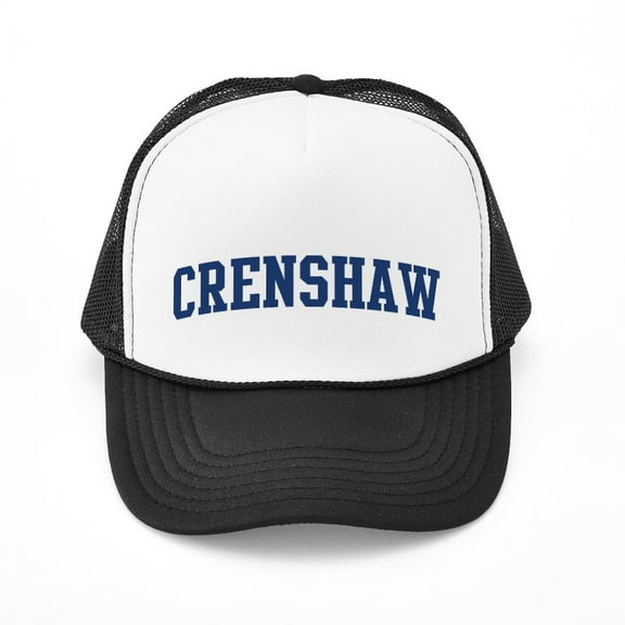 CafePress - CRENSHAW Design (Blue) - Adjustable Unisex Printed Trucker Hat with Mesh Back