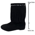 thumbnail image 4 of JUSLIO Boots for Women Mid Calf Boots Fashion Casual Slip On Round Toe Comfort Solid Color Lightweight Boots Womens Boots, 4 of 9