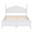 White, variant on PAPROOS Full Bed Frame with Headboard, New Upgraded Wood Platform Bed with Wooden Slat Support, Retro Style Full Size Bed Frame for Teens Adults, No Box Spring Needed, Dark Walnut