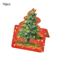 WEGFTDUOP Christmas Christmas Tree Stamping Greeting Cards Flower Shop Baking Gift Giving Small Cards Message Cards